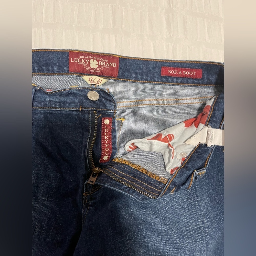 Lucky Brand Sofia Boot Cut Denim Jeans Size 12 Regular - Picture 4 of 7